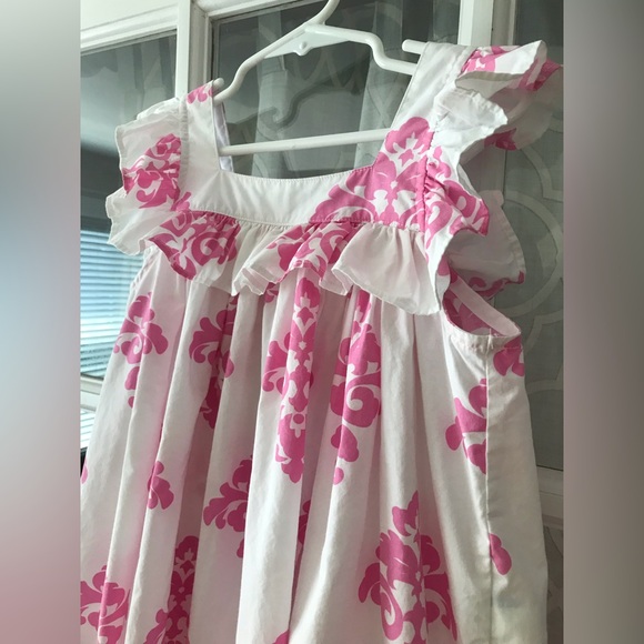 Kelly’s Kids Farah Dress white & pink ruffles sleeve dress size 6-7 years - Picture 3 of 5